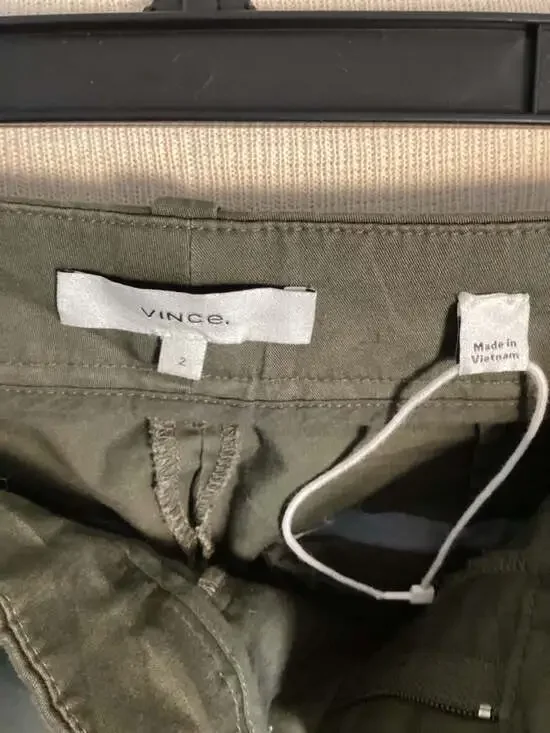 Vince Women's Green High Rise Tapered Chino Pants Size 2 - Picture 2 of 3